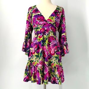 Betsey Johnson - Pink & Purple Impressionist Dress